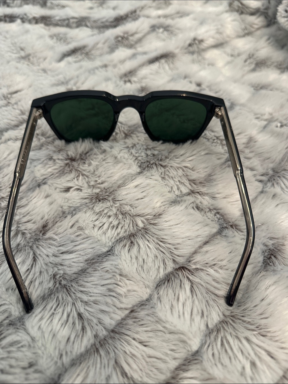Spitfire Glossy Black Sunglasses with Green Lenses - Picture 2 of 7